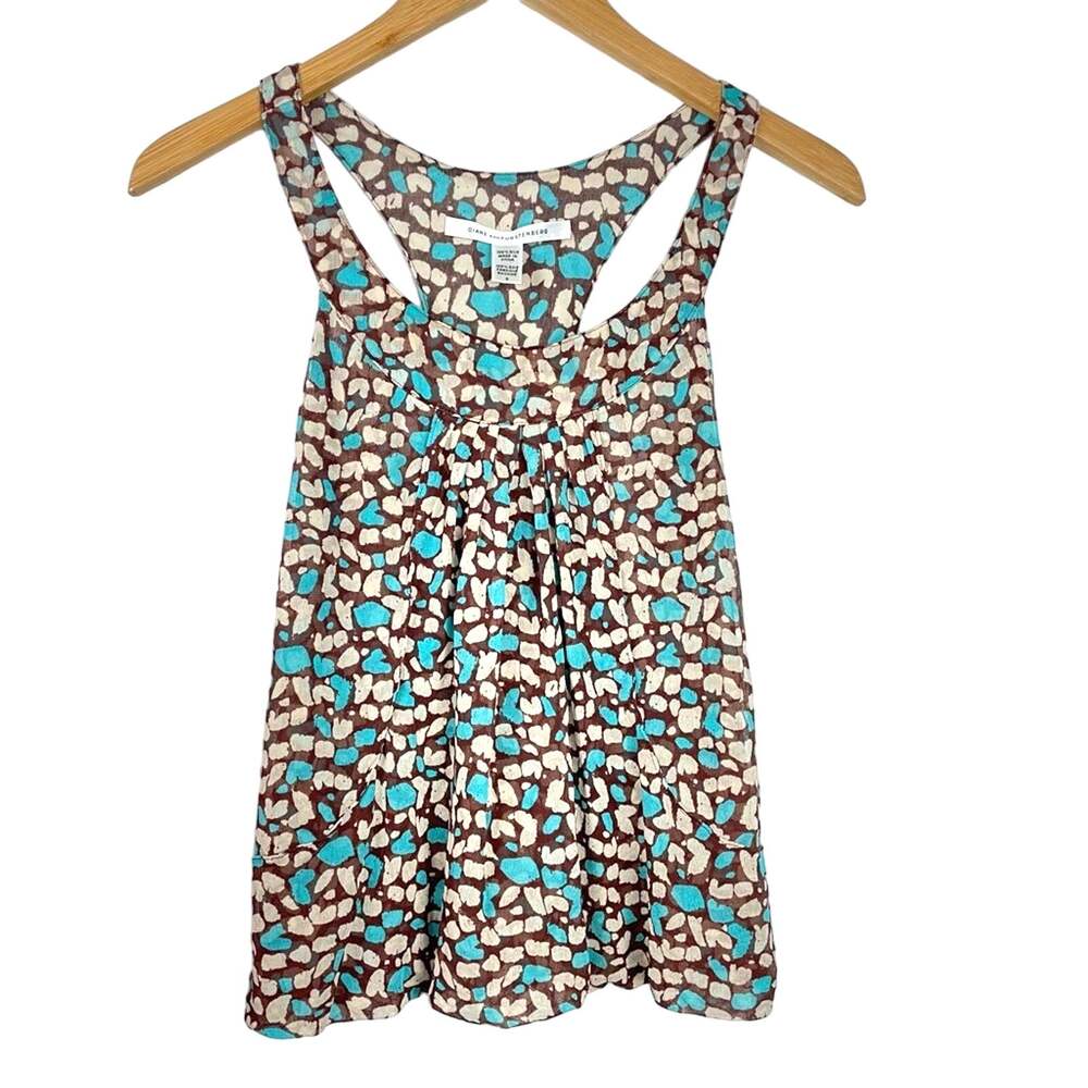Diane von Furstenberg | Silk Animal Print Tank Top small
